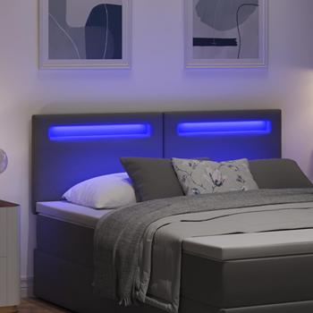 LED Kopfteil Grau 160 cm Kunstleder