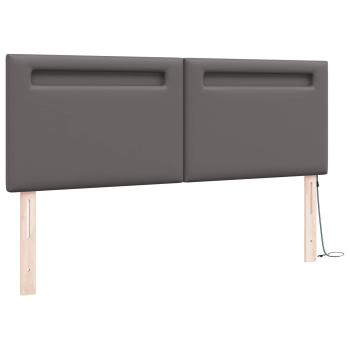 LED Kopfteil Grau 160 cm Kunstleder