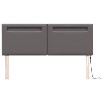 LED Kopfteil Grau 160 cm Kunstleder