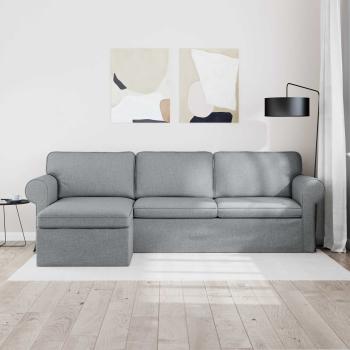 Sofa Hellgrau 245 x 138 x 80 cm Stoff
