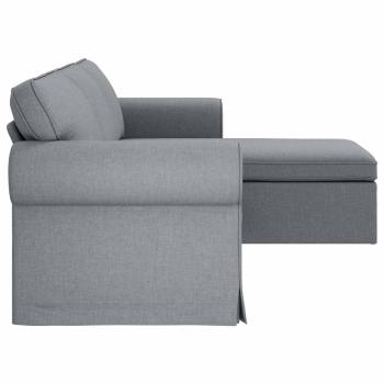 Sofa Hellgrau 245 x 138 x 80 cm Stoff