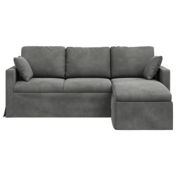 Sofa Dunkelgrau 198 x 134 x 80 cm Samt