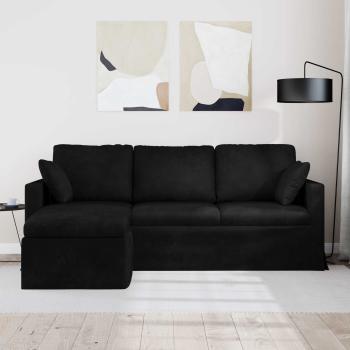 Sofa Schwarz 198 x 134 x 80 cm Samt