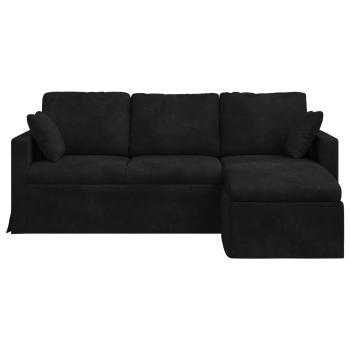 Sofa Schwarz 198 x 134 x 80 cm Samt