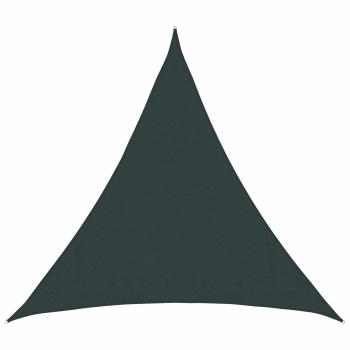ARDEBO.de - Sonnensegel 2 x 2 x 2 m HDPE Dreieckig Dunkelgrün