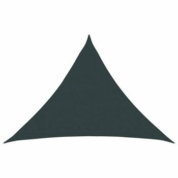 ARDEBO.de - Sonnensegel 7 x 5 x 5 m HDPE Dreieckig Dunkelgrün
