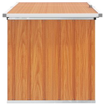 Außenlagerbox Holz 129 x 67 x 65 cm Verzinkter Stahl