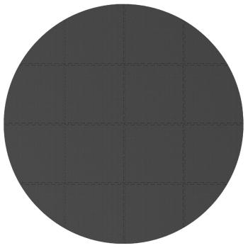 Pool Bodenschutzmatte 16 stk. Ø 235 cm Rund EVA-Schaum Schwarz