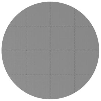 Pool Bodenschutzmatte 16 stk. Ø 235 cm Rund EVA-Schaum Grau