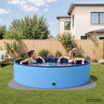 ARDEBO.de - Pool Bodenschutzmatte 25 stk. Ø 292 cm Rund EVA-Schaum Grau