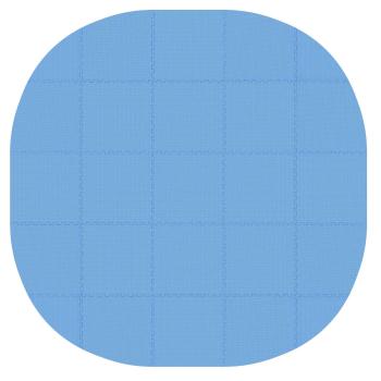Pool Bodenschutzmatte 25 stk. Ø 292 cm Rund EVA-Schaum Blau