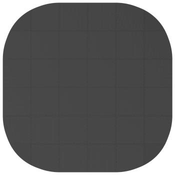 Pool Bodenschutzmatte 36 stk. Ø 350 cm Rund EVA-Schaum Schwarz