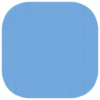 Pool Bodenschutzmatte 49 stk. Ø 408 cm Rund EVA-Schaum Blau
