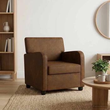 ARDEBO.de - Sessel Braun Kunstwildleder