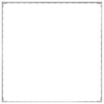 Raseneinfassung 100 x 100 x 20 cm Stahl Silber