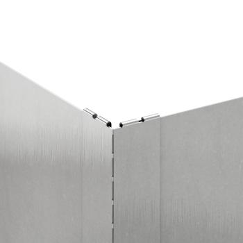 Raseneinfassung 100 x 100 x 20 cm Stahl Silber
