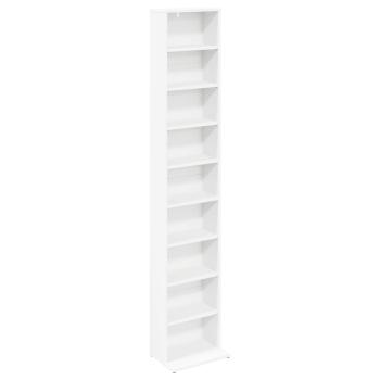 CD Regal 2 Stk. Wei? 33 x 23,5 x 175 cm Holzwerkstoff