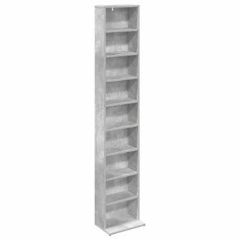 CD Regal Betongrau 33 x 23,5 x 175 cm Holzwerkstoff