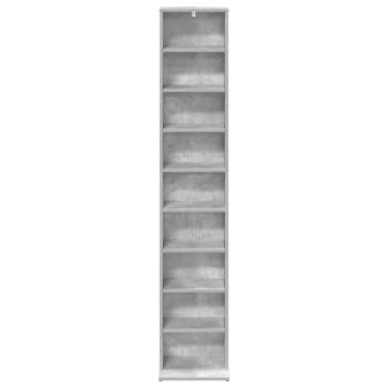 CD Regal Betongrau 33 x 23,5 x 175 cm Holzwerkstoff