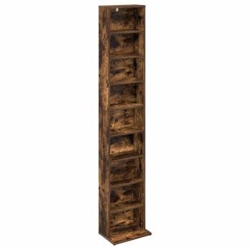 CD Regal Raucheiche 33 x 23,5 x 175 cm Holzwerkstoff