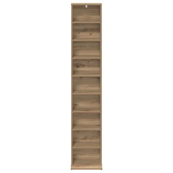 CD Regal Artisan-Eiche 33 x 23,5 x 175 cm Holzwerkstoff