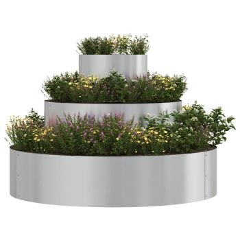 Garten-Pflanzgefäß Silber 90 x 90 x 20 cm Verzinkter Stahl