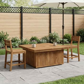 Gartenkaffee Tisch aus massivem Akazienholz höhenverstellbar