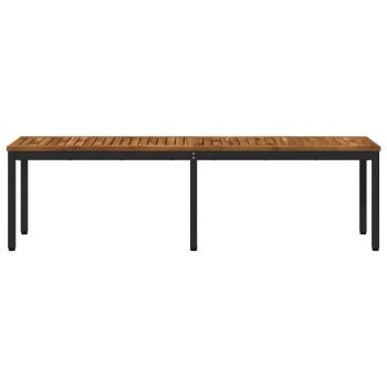 Gartenbank 161 x 35 x 45 cm Massivholz Akazie Rechtwinklig