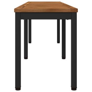 Gartenbank 161 x 35 x 45 cm Massivholz Akazie Rechtwinklig