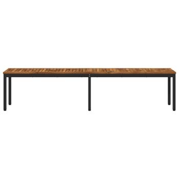 Gartenbank 201 x 35 x 45 cm Massivholz Akazie Rechtwinklig