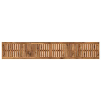 Gartenbank 201 x 35 x 45 cm Massivholz Akazie Rechtwinklig