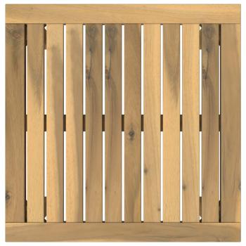 Couchtisch Weiß 49 x 48,5 x 36 cm Massivholz Akazie