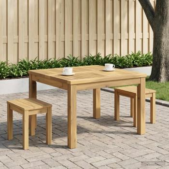 ARDEBO.de - Couchtisch Weiß 60 x 60,5 x 36 cm Massivholz Akazie