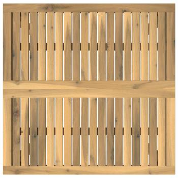 Couchtisch Weiß 80 x 80,5 x 45 cm Massivholz Akazie
