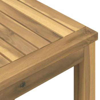 Couchtisch Weiß 80 x 80,5 x 45 cm Massivholz Akazie