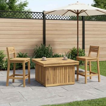 ARDEBO.de - Gartenkaffee Tisch aus massivem Akazienholz höhenverstellbar