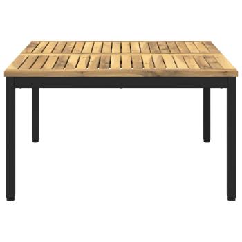 Couchtisch Weiß und Schwarz 80 x 80,5 x 45 cm Massivholz Akazie