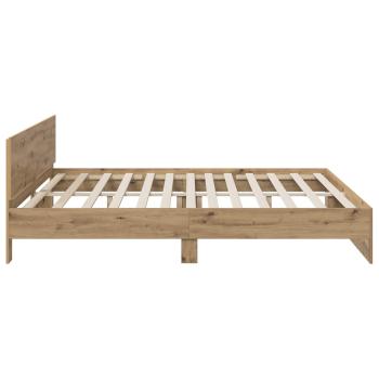 Bettgestell mit Kopfteil Artisan-Eiche 200 x 200 cm