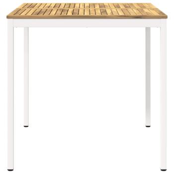 Gartenbar-Tisch Weiß 110 x 108,5 x 105 cm Massivholz Akazie