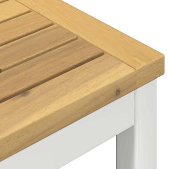 Gartenbar-Tisch Weiß 110 x 108,5 x 105 cm Massivholz Akazie