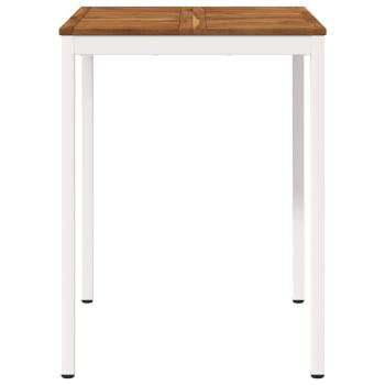 Gartenbar-Tisch NAARDEN Natur und Weiß 80 x 80,5 x 105 cm