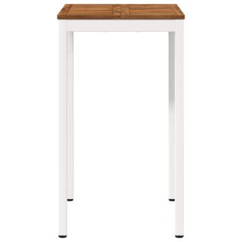 Gartenbar-Tisch NAARDEN Natürlich und Weiß 60 x 60,5 x 105 cm