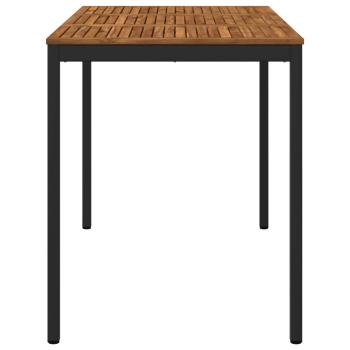 Gartenbar-Tisch NAARDEN Natürlich und Schwarz