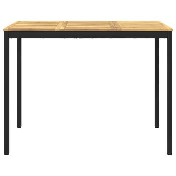 Gartenbar-Tisch Weiß und Schwarz 141 x 80,5 x 105 cm