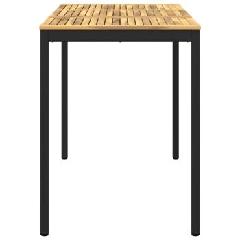 Gartenbar-Tisch Weiß und Schwarz 141 x 80,5 x 105 cm