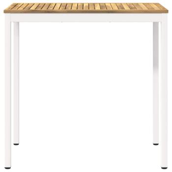 Gartenbar-Tisch Weiß 108,5 x 55 x 105 cm Massivholz Akazie