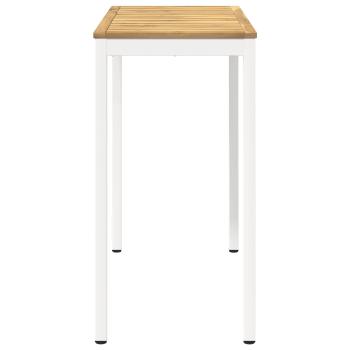 Gartenbar-Tisch Weiß 108,5 x 55 x 105 cm Massivholz Akazie