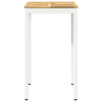 Gartenbar-Tisch NAARDEN Weiß 60 x 60,5 x 105 cm