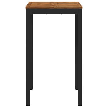 Gartenbar-Tisch Natürlich und Schwarz 60 x 60,5 x 105 cm