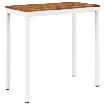 Gartenbar-Tisch Natürlich und Weiß 108,5 x 55 x 105 cm
